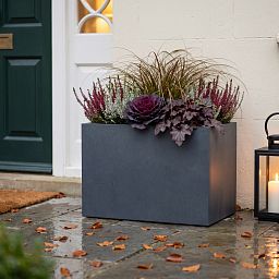 IDEALIST Lite Contemporary Light Concrete Trough Planter