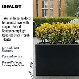 IDEALIST Lite Contemporary Light Concrete Trough Planter