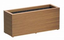 Sevilla Rhombus Outdoor Hardwood Trough Brown Planter W50 H61 L150 cm,...