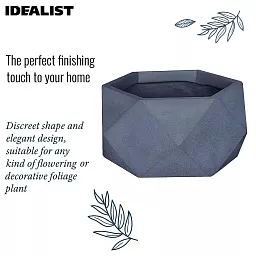 IDEALIST Lite Faceted Effect Bowl Planter Indoor Plant Pot