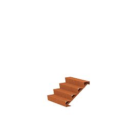 4 Steps Corten Steel Stair