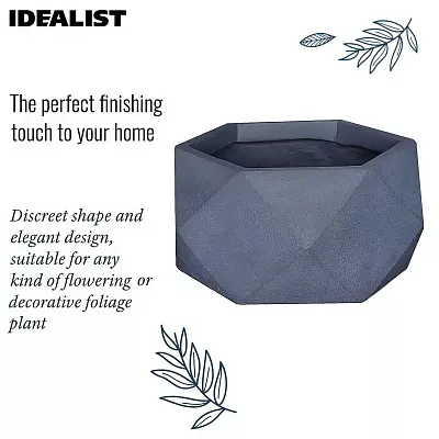 IDEALIST Lite Faceted Effect Bowl Planter Indoor Plant Pot