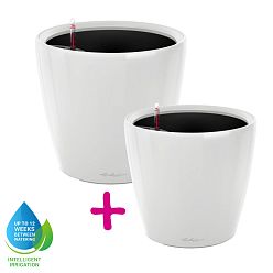 LECHUZA CLASSICO LS Round Poly Resin Self-watering Planter Set