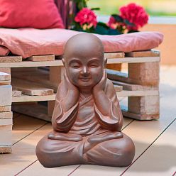 Sitting Baby Monk Rusty Indoor and Outdoor Statue by Idealist Lite L29.5 W23.5 H39 cm