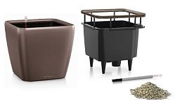 LECHUZA Quadro LS Square Poly Resin Self-watering Planter