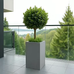 IDEALIST Lite Tall Square Contemporary Light Concrete Planter