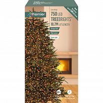 750 LED Bulbs Multi Action TREEBRIGHTS Christmas Garland with Lights V...