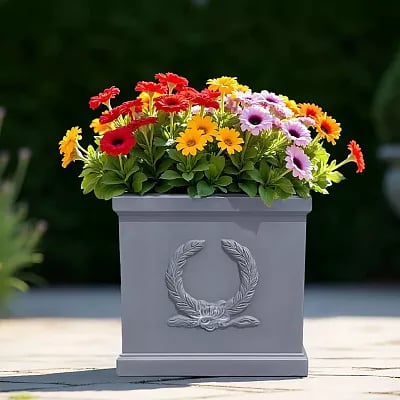 IDEALIST Kensington Light Stone Square Garden Planter