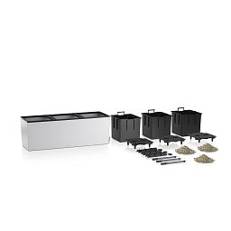 LECHUZA TRIO Stone Trough Poly Resin Self-watering Planter