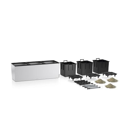 LECHUZA TRIO Stone Trough Poly Resin Self-watering Planter