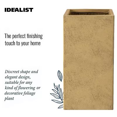 IDEALIST Lite Tall Square Metallic Indoor Planter