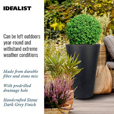 IDEALIST Lite Contemporary Round Light Concrete Planter