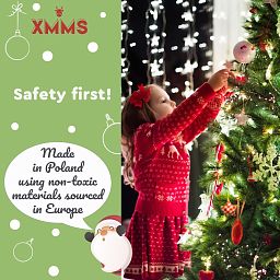 XMMS Dublin Artificial Christmas Tree with Tree Skirt & Cotton Gloves Pine Green Needles