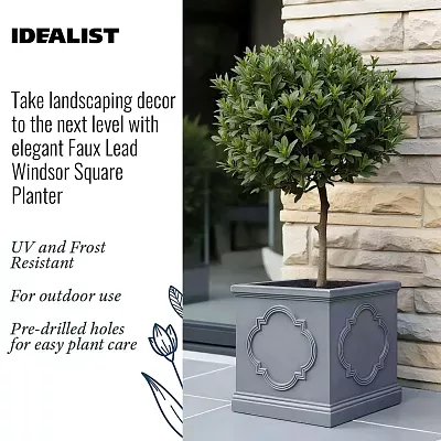 IDEALIST Windsor Light Stone Square Garden Planter