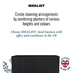 IDEALIST Lite Window Box Light Concrete Planter Set