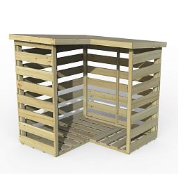 Outdoor Wooden Corner Log Store by Forest Garden