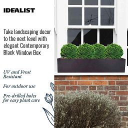 IDEALIST Lite Window Box Light Concrete Planter