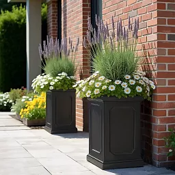 IDEALIST Lite Faux Lead Chelsea Light Concrete Tall Square Planter