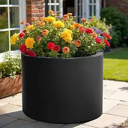 RING Round Outdoor Fiberglass Planter