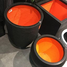 Round Egg Resin Planter by Cadix Capi Tutch Row