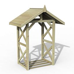 Outdoor Wooden Apex Wall Log Store by Forest Garden
