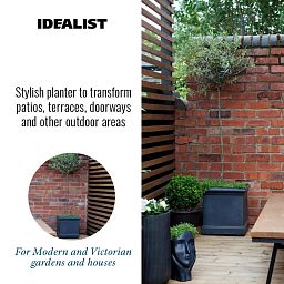 IDEALIST Lite Victorian Box Square Light Stone Outdoor Planter