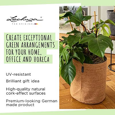 LECHUZA TRENDCOVER Round Self-watering Planter