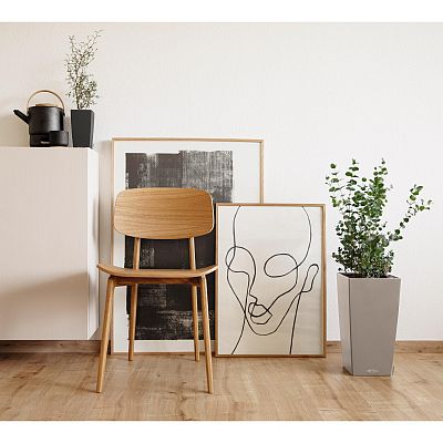 LECHUZA CUBICO Color Square Tall Poly Resin Self-watering Planter