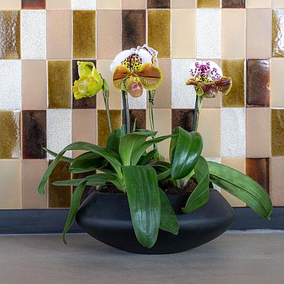 Fibrestone Tara Round Planter by Idealist Premium