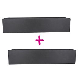 IDEALIST Lite Window Box Light Concrete Planter Set