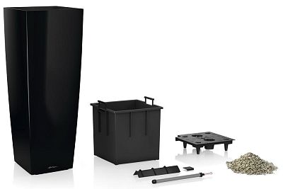 LECHUZA CUBICO ALTO Square Tall Poly Resin Self-watering Planter
