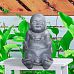 IDEALIST Lite Resting Baby Monk Grey Indoor and Outdoor Statue L31 W22.5 H26 cm