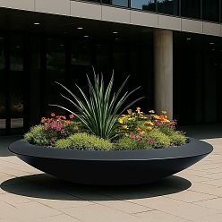 UFO Bowl Outdoor Fiberglass Planter