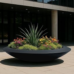 UFO Bowl Outdoor Fiberglass Planter