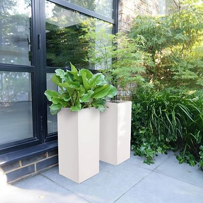 IDEALIST Lite Tall Square Contemporary Light Concrete Planter