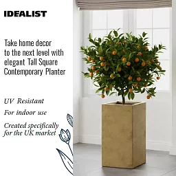 IDEALIST Lite Tall Square Metallic Indoor Planter