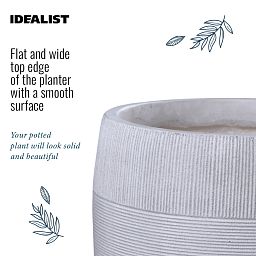 IDEALIST Lite Striped Egg Planter on Legs, Round Pot Plant Stand Indoor