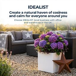 IDEALIST Lite Square Box Contemporary Light Concrete Planter