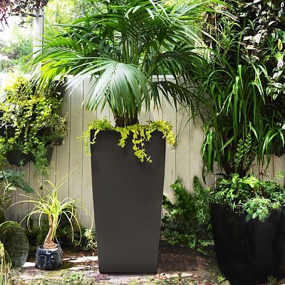 IDEALIST Lite Tall Tapered Contemporary Light Concrete Planter