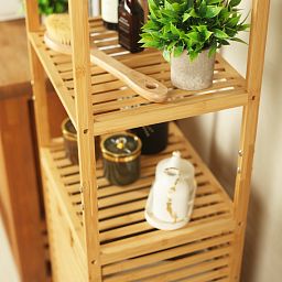 Froppi Wooden Washing Hamper Laundry Basket for Bathrooms