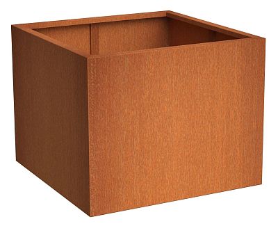 Andes Cube Corten Steel Outdoor Planter