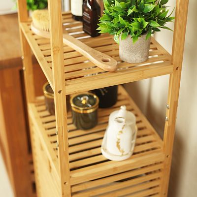 Froppi Wooden Washing Hamper Laundry Basket for Bathrooms