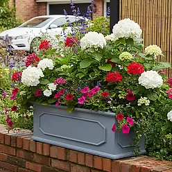 IDEALIST Lite Faux Lead Chelsea Light Concrete Through Planter
