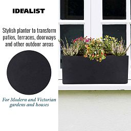IDEALIST Lite Window Box Light Concrete Planter
