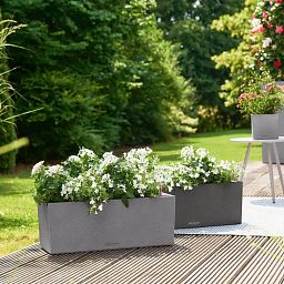 LECHUZA BALCONERA Stone Trough Poly Resin Self-watering Planter