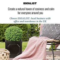 IDEALIST Lite Faux Lead Chelsea Box Square Light Concrete Planter