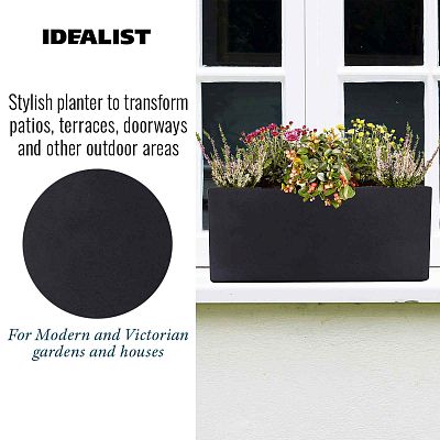 IDEALIST Lite Window Box Light Concrete Planter