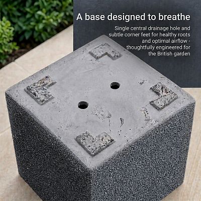 IDEALIST Lite Textured Concrete Effect Square Outdoor Planter
