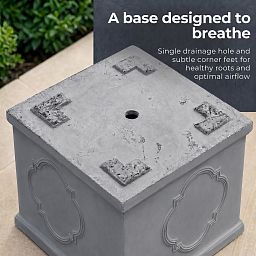 IDEALIST Windsor Light Stone Square Garden Planter
