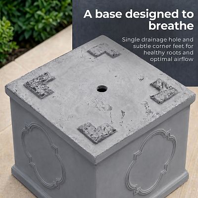 IDEALIST Windsor Light Stone Square Garden Planter